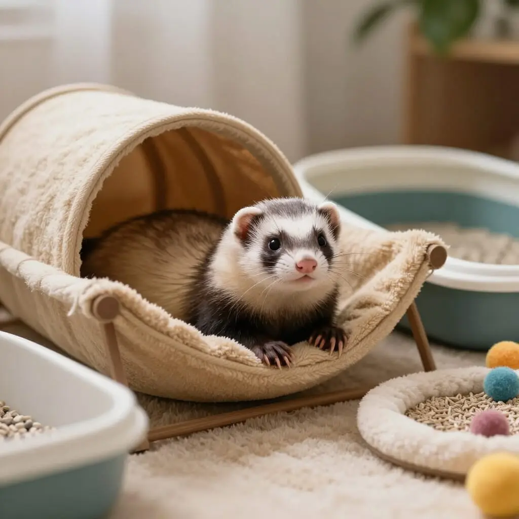 Aménagements pour le furet