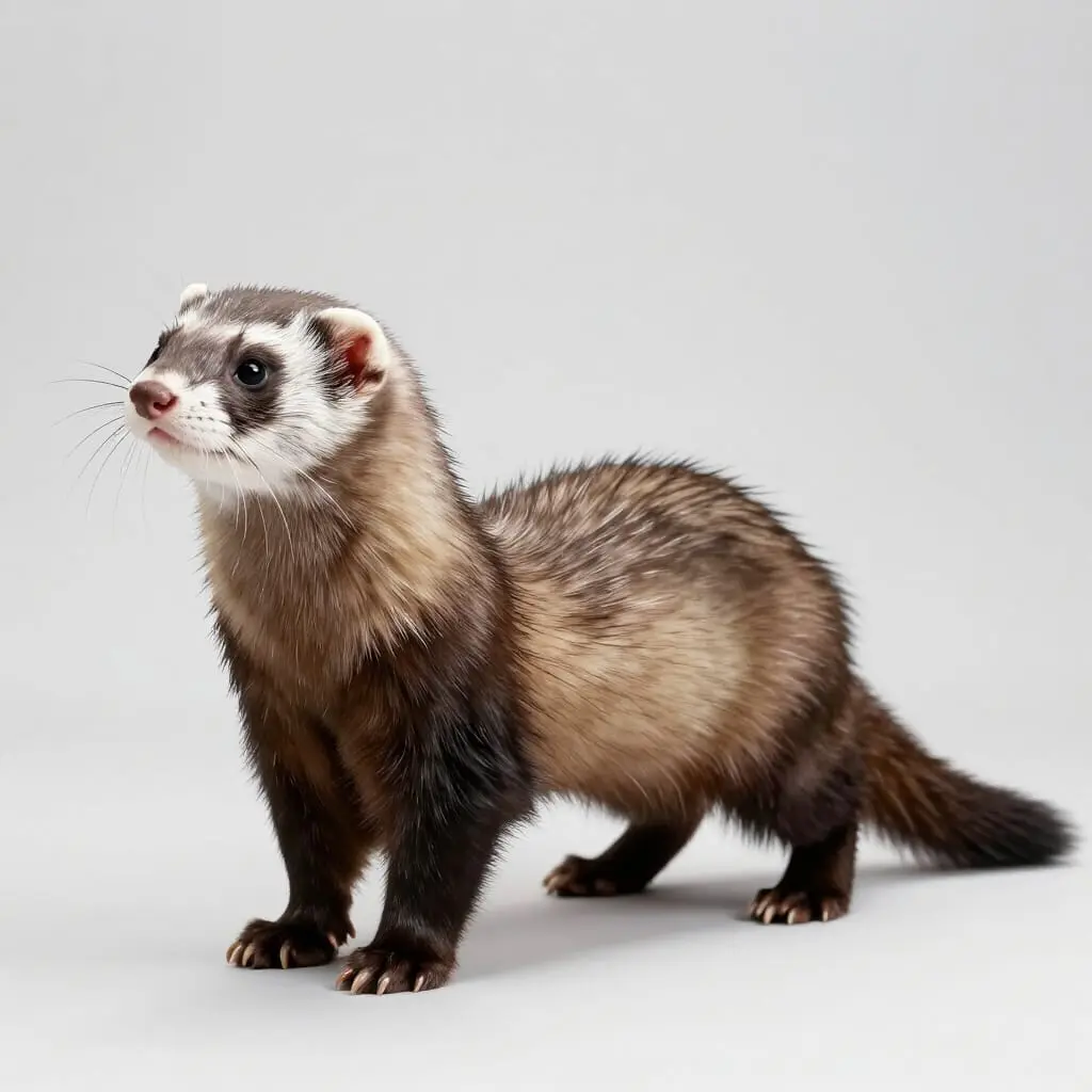 Furet sur fond neutre