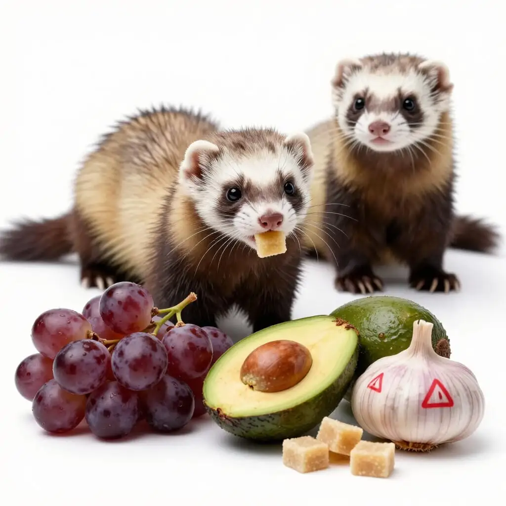 Aliments toxiques à ne jamais donner à un furet