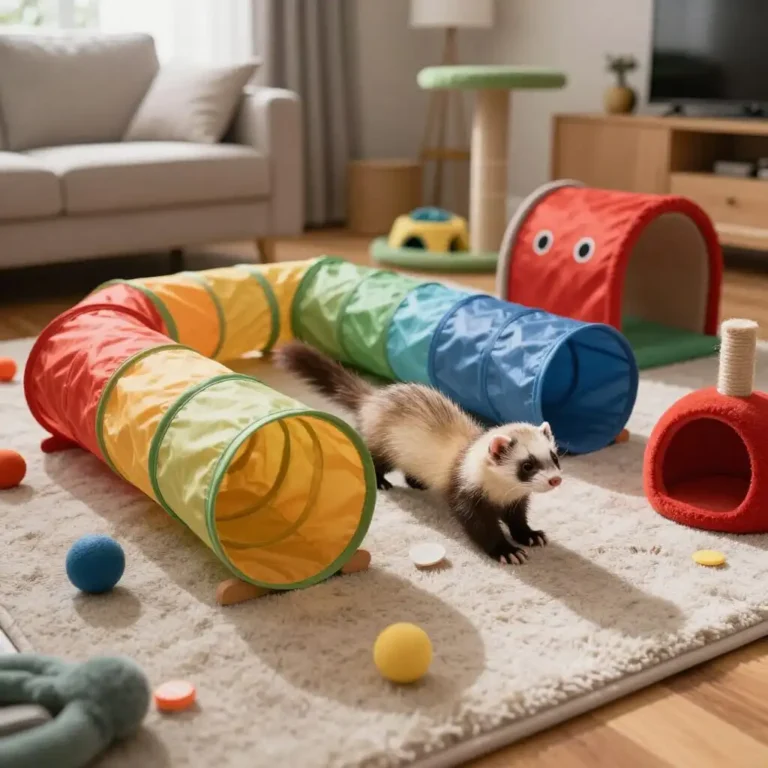 Image de l’article : Aire de jeu sécurisée pour furet : guide complet d&rsquo;aménagement
