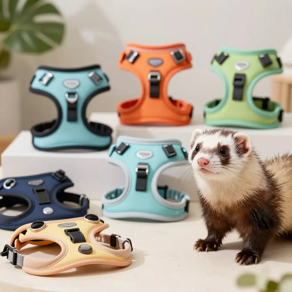 Image de l’article : Comment choisir un harnais pour son furet | Guide complet
