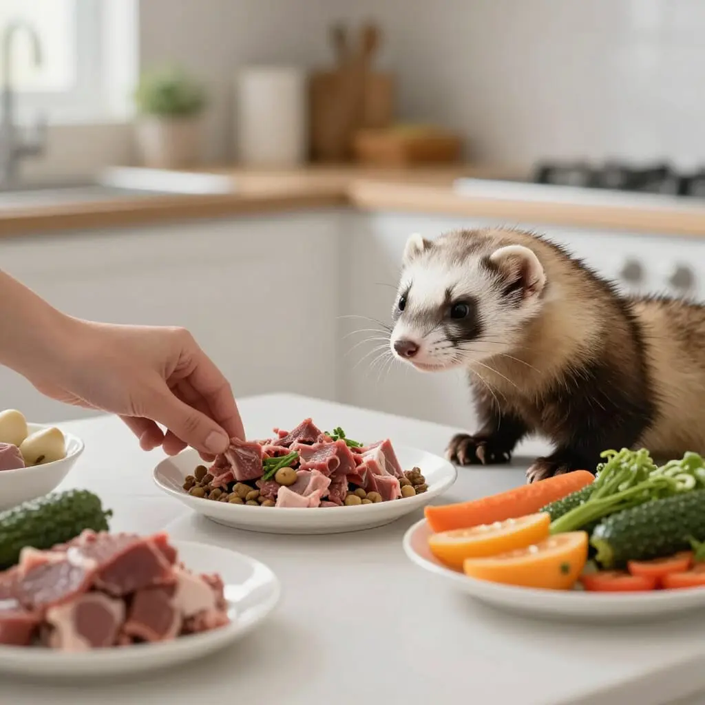 Image de l’article : Comment débuter le BARF avec un furet : guide pratique