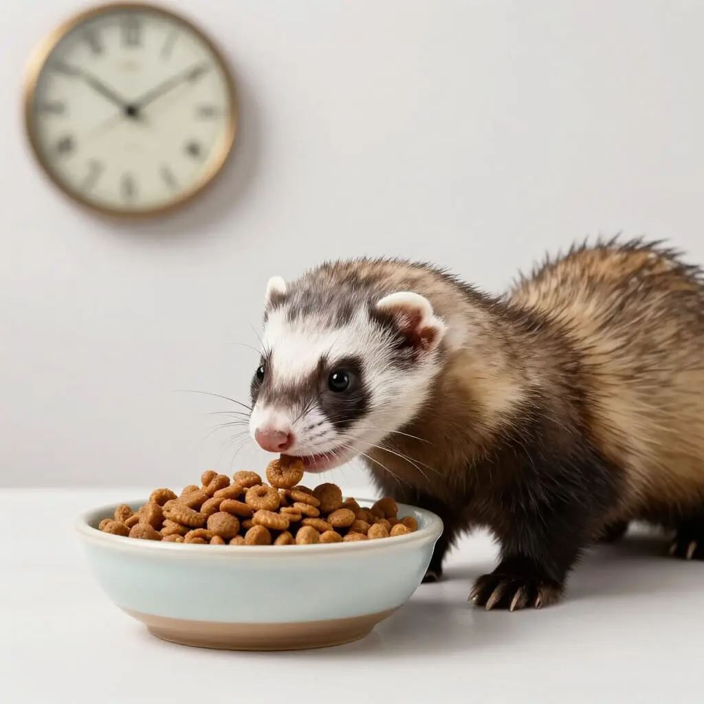 Fréquence des repas chez le furet