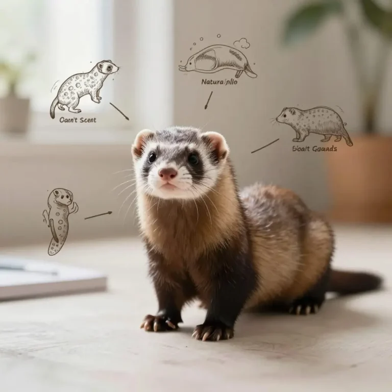Image de l’article : Pourquoi le furet dégage-t-il une odeur ? Causes et solutions