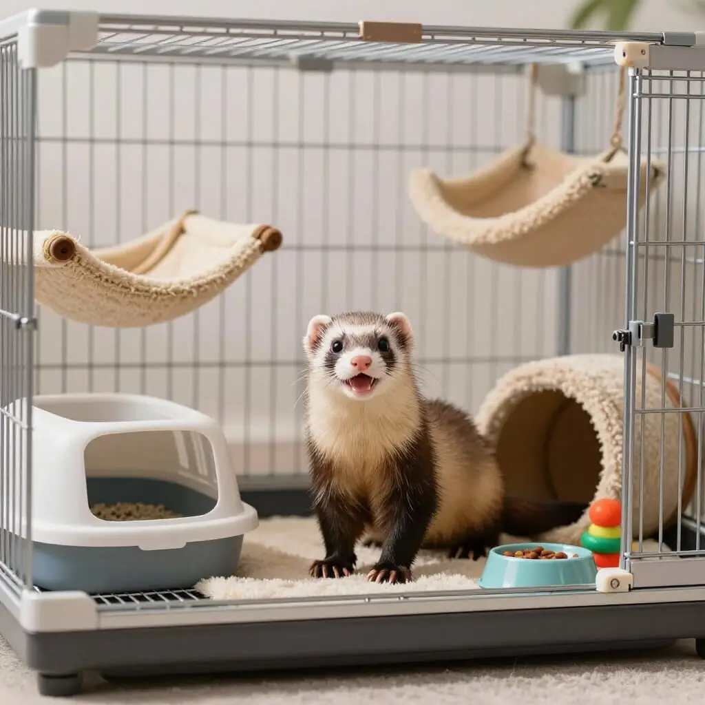 Image de l’article : Quelle taille de cage pour un furet ? Guide complet