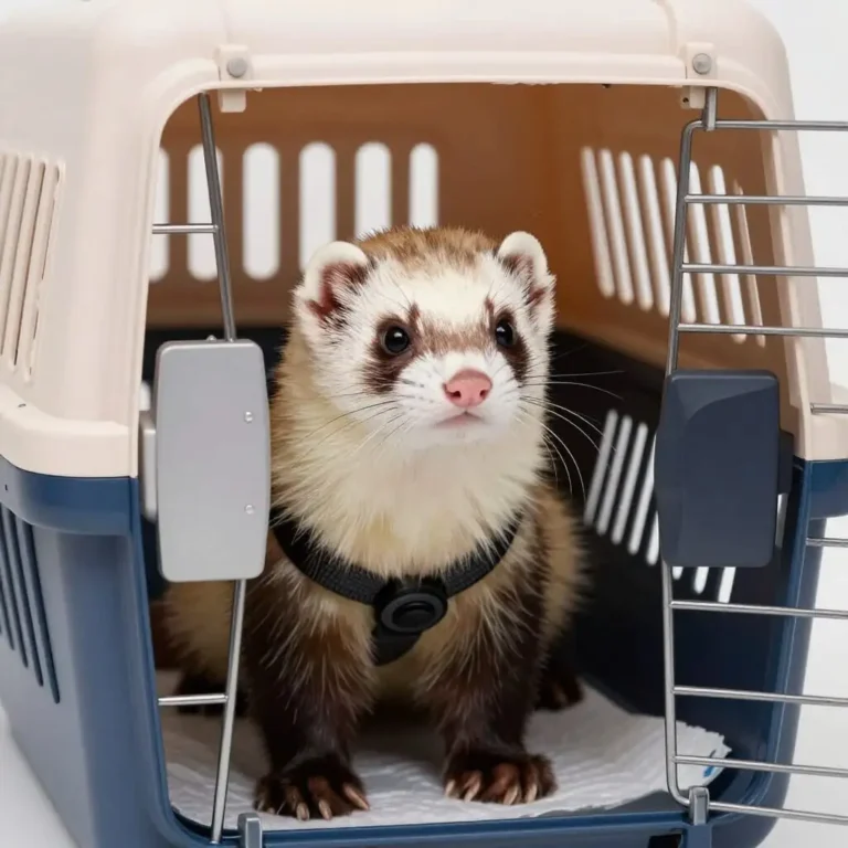 Image de l’article : Transporter un furet en sécurité : cage et bons réflexes