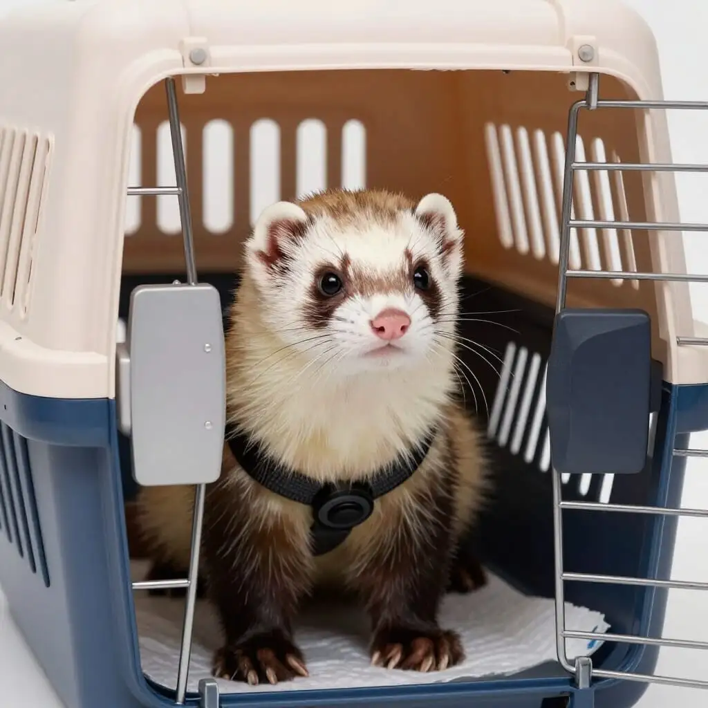 Image de l’article : Transporter un furet en sécurité : cage et bons réflexes