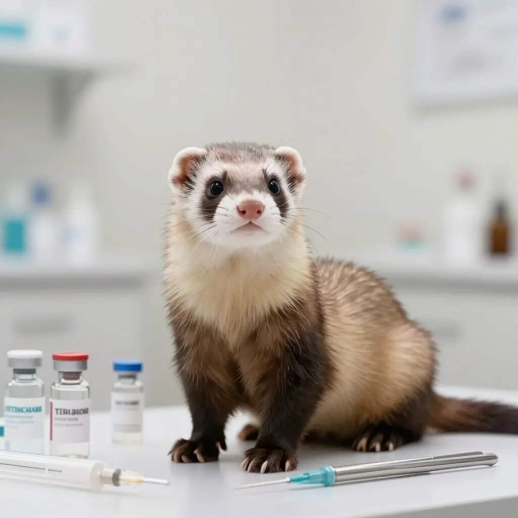 Vaccins recommandés pour protéger un furet.